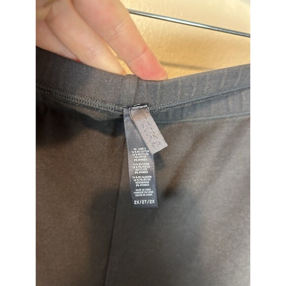 Skims 2X Outdoor Split Hem Leggings Gray Pull On Pants Straight Leg Yoga - Picture 5 of 5